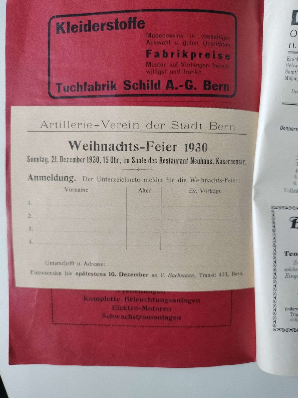 Riviste & Magazine: Antike Schweizer Armee Militär Zeitschrift 1930 – Usato da Schwanden Sigrisw venduto da cadieux71 2