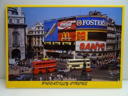 Piccadilly Circus London Postkarte 80er Jahre Kult  12x17 cm