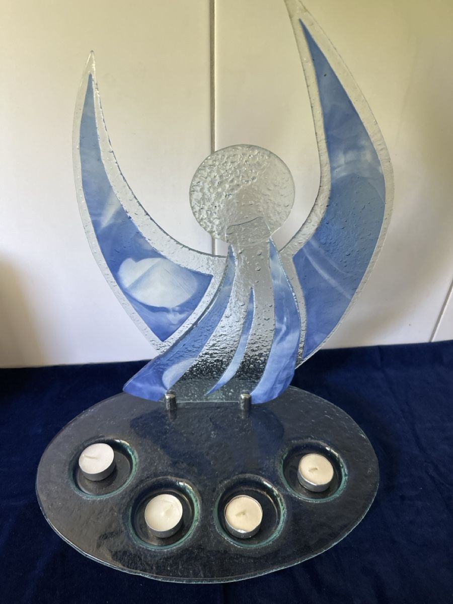 Statuette: Glas-Engel Kerzenhalter Teelicht Deko Winter – Usato da Zürich venduto da Chaeffeler 7