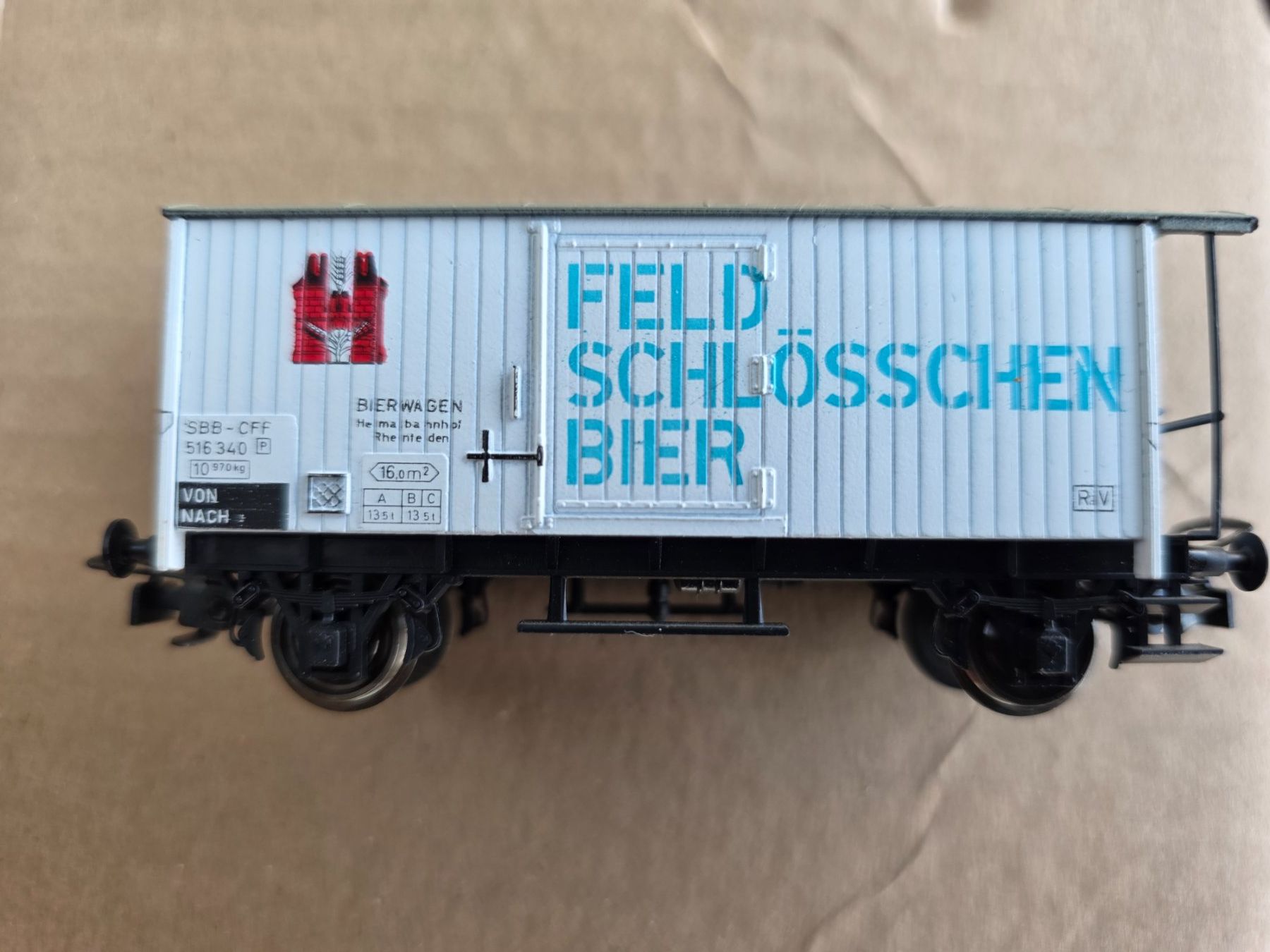 Trains électriques: Dampf-Güterwagen Feldschlöschen Bier – Neuf (Voir description) à Menziken par Musicmaker 1