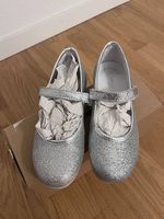 Elegante Mädchen-Schuhe Gr.30  Echtleder  Silber Glitzer