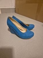Schicke, blaue Keilpumps - Gr. 37