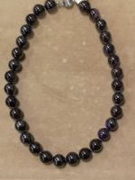 Sugilith Kette Halskette Silber Verschluss 12mm Kugeln, 42cm