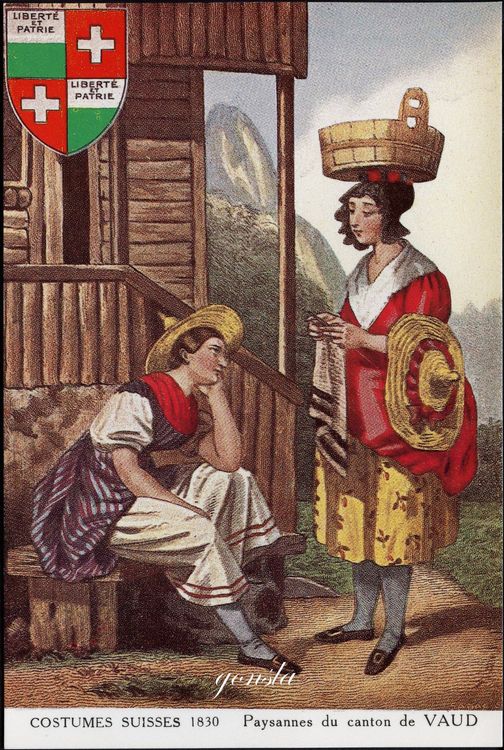 COSTUMES HISTORIQUES SUISSES en 1830 