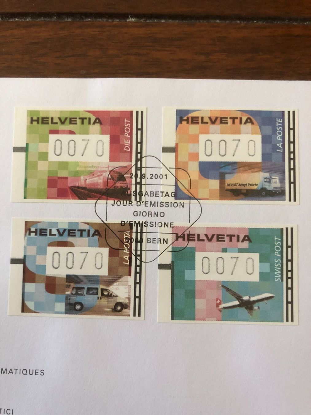 Alle Briefmarken: FDC Automatenmarken 20.9.2001 Bern – Neu (gemäss Beschreibung) aus Landquart von interesse63 2