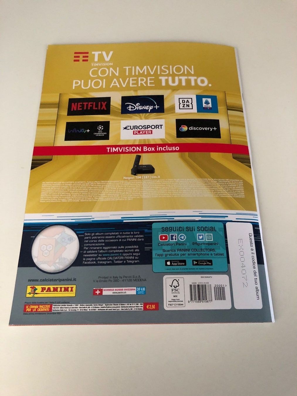 Panini Album: Panini Leeralbum Calciatori 2021/2022 – Usato da Hergiswil LU venduto da FcMalkov 9