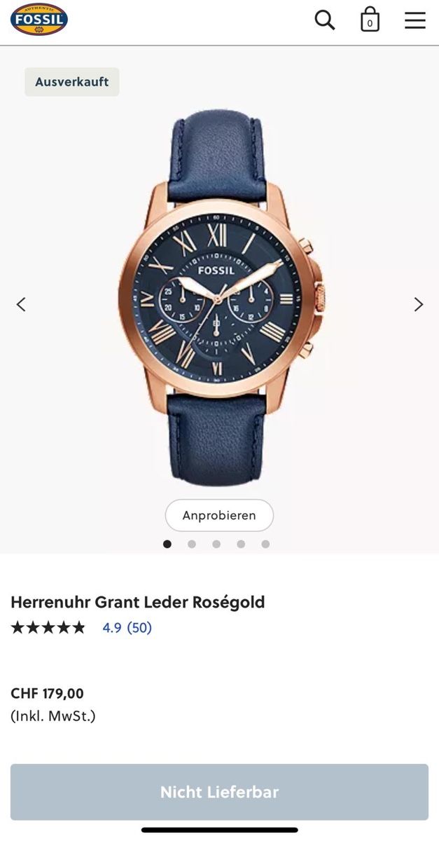 Fossil Orologi: Fossil Herrenuhr Chronograph – Usato da Grosswangen venduto da saaraaah_ 3