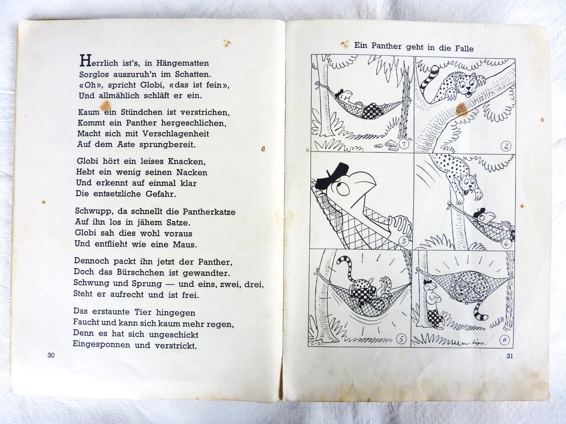 Fumetti: Freund Globi im Urwald, 1. Auflage, 1950 – Usato da Lustmühle venduto da kloster46 5