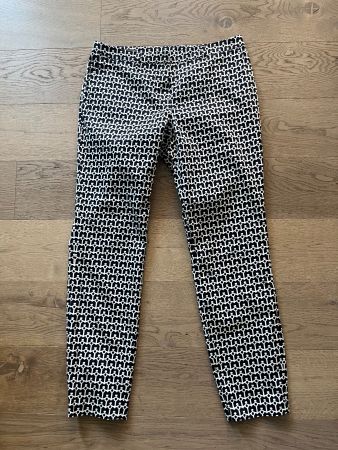 S. Oliver Chino, blau/weiss, Abstraktmuster, neu, Gr. 38