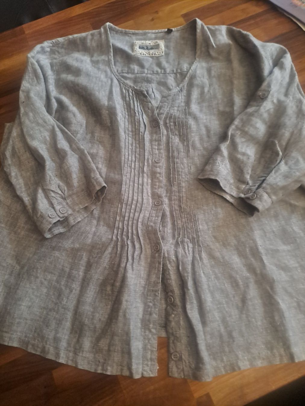 Ulla Popken Chemisiers: Ulla Popken Leinenbluse Gr.46/48 – D'occasion à Emdthal par kasira