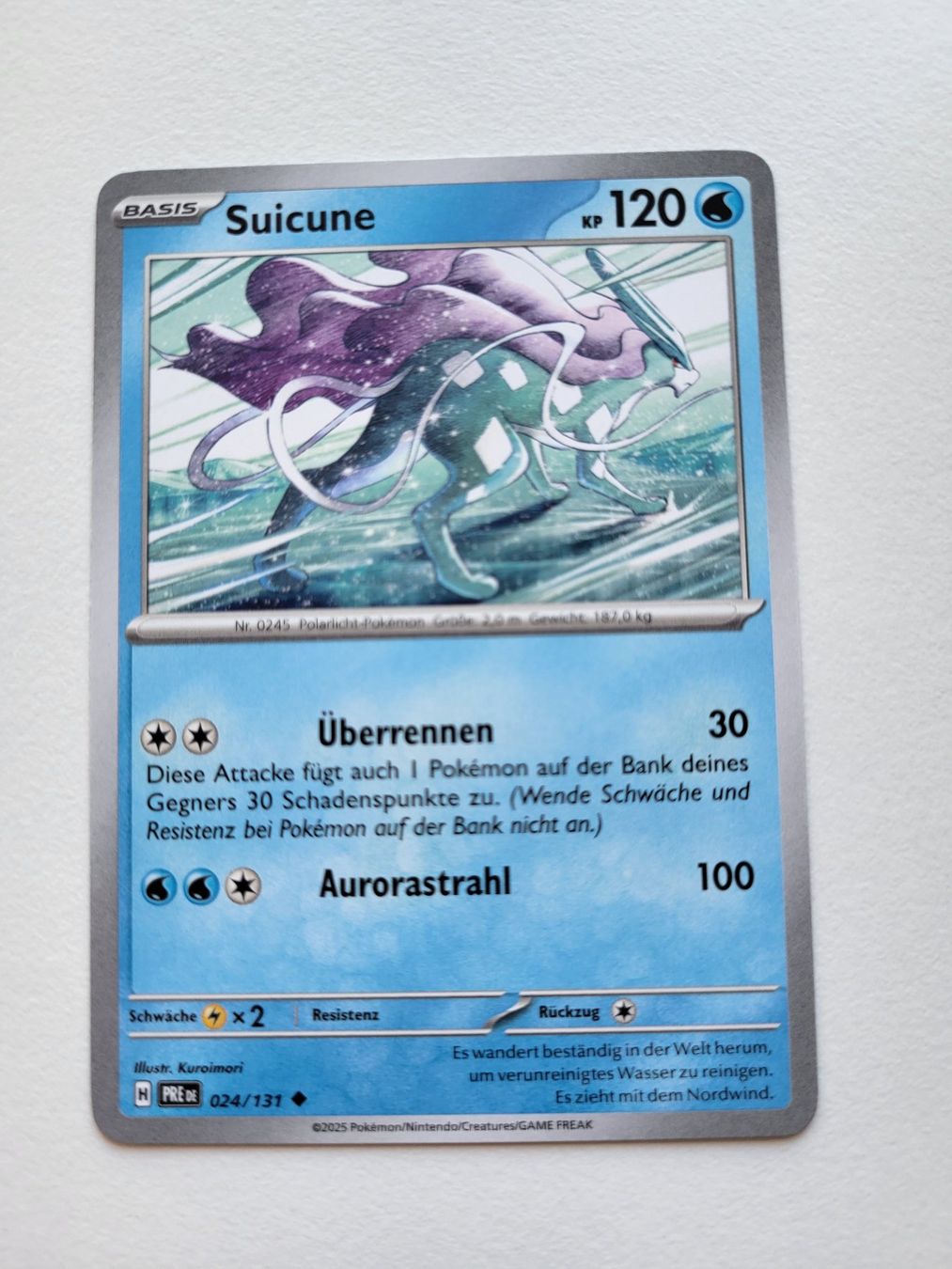 Pokémon Carte collezionabili: Suicune (Prismatic Evolutions 024/131) – Usato da Erlenbach ZH venduto da ram_mjn5