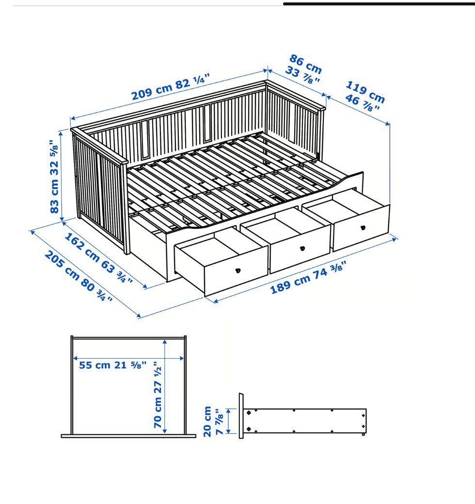 Ikea Letti: Tagesbett// Ausziehbett – Usato da Zürich venduto da nad_yj6c 4
