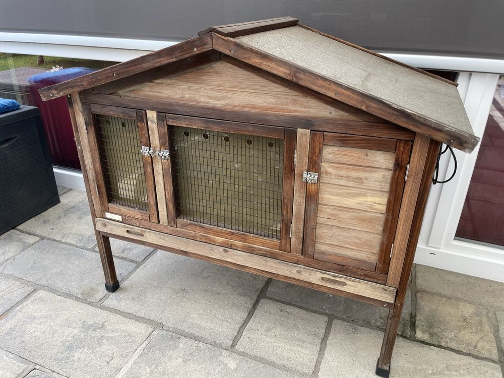 Hedgeink Meerschweinchenhaus 2-stöckig - Holzgehege Mit Treppe & Hängematte