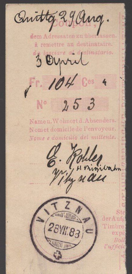 Tutti i francobolli: VITZNAU  28.VIII.88  COUPON – Usato da Aarau venduto da kufi44