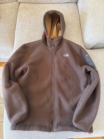 Veste polaire The North Face marron avec capuche occasion