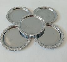5 edle Vintage Glasuntersetzer versilbert (Ø 10.5 cm) – Top 