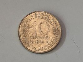 10 centesimi (Centimes) del Franco Francese 1984