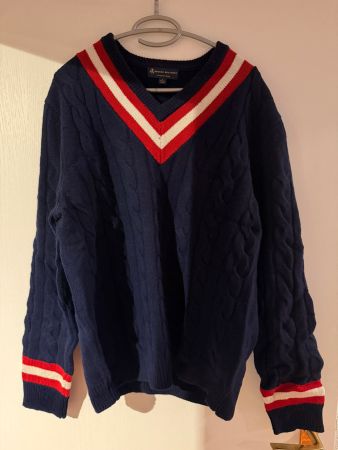 Wollpullover V-Ausschnitt - L