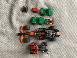 6 grosse und kleine Lego und Lego Technik Fahrzeuge
