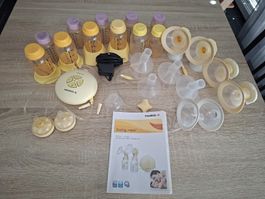 Medela Swing Maxi Milchpumpe mit viel Zubehör