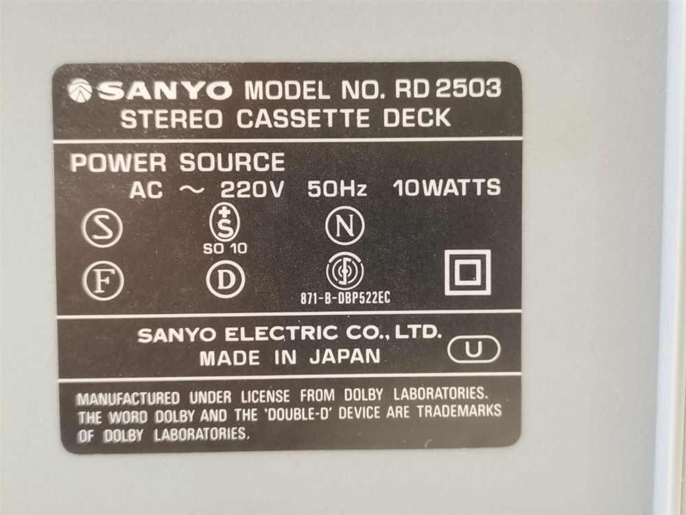 Sanyo Registratori: Sanyo Tape Deck – Difettoso da Niederdorf venduto da LeptonAG 5