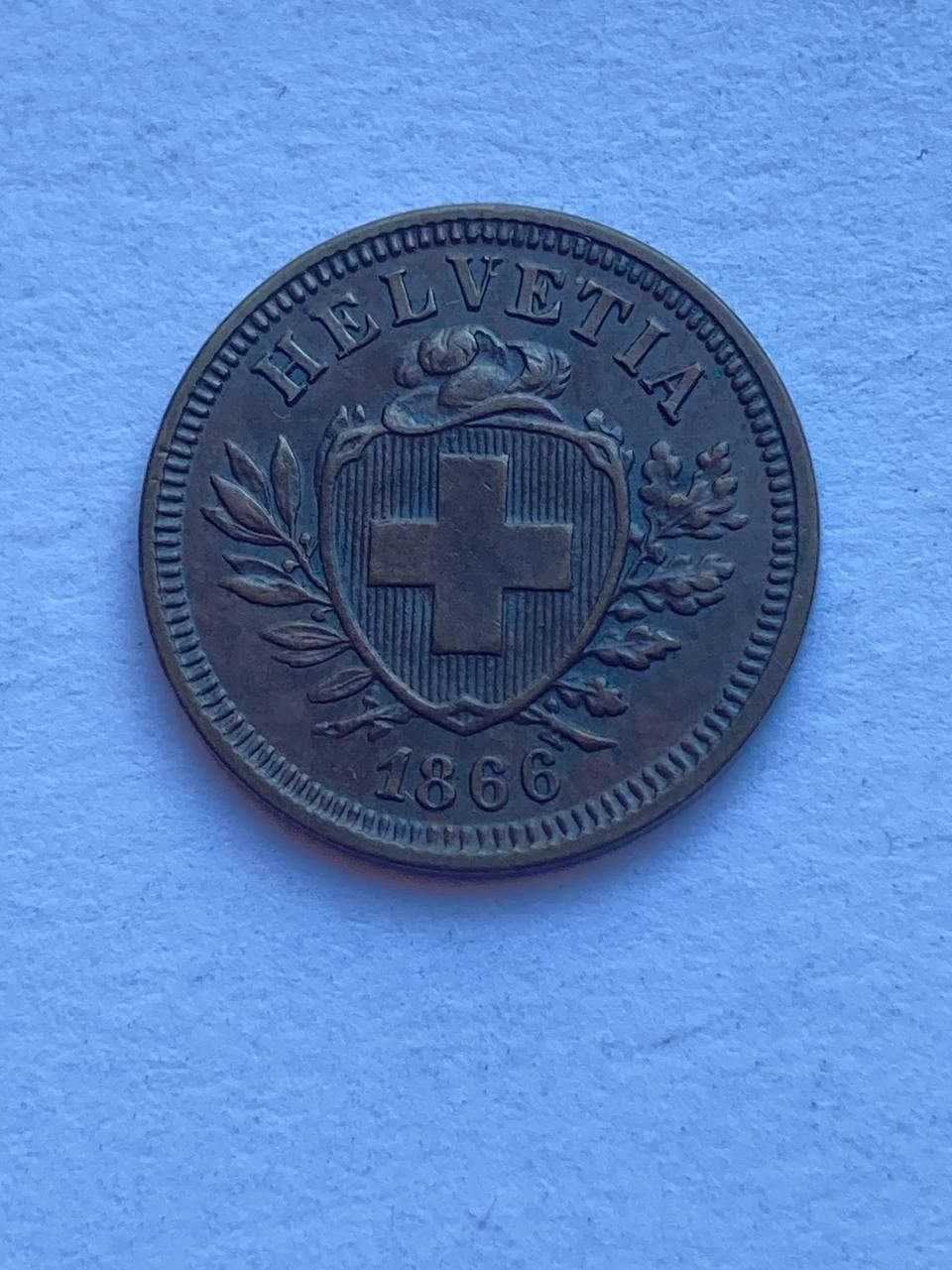 Alle Münzen: Schweiz 1 Rappen 1866 – Gebraucht aus Muralto von manueldisaba01