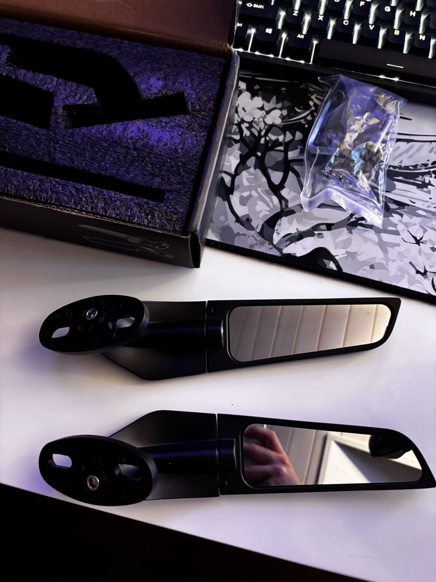 Tutti i ricambio per moto: Motorcycle Rear View Mirrors Black 1 Set New – Usato da Binz venduto da myswiss 2