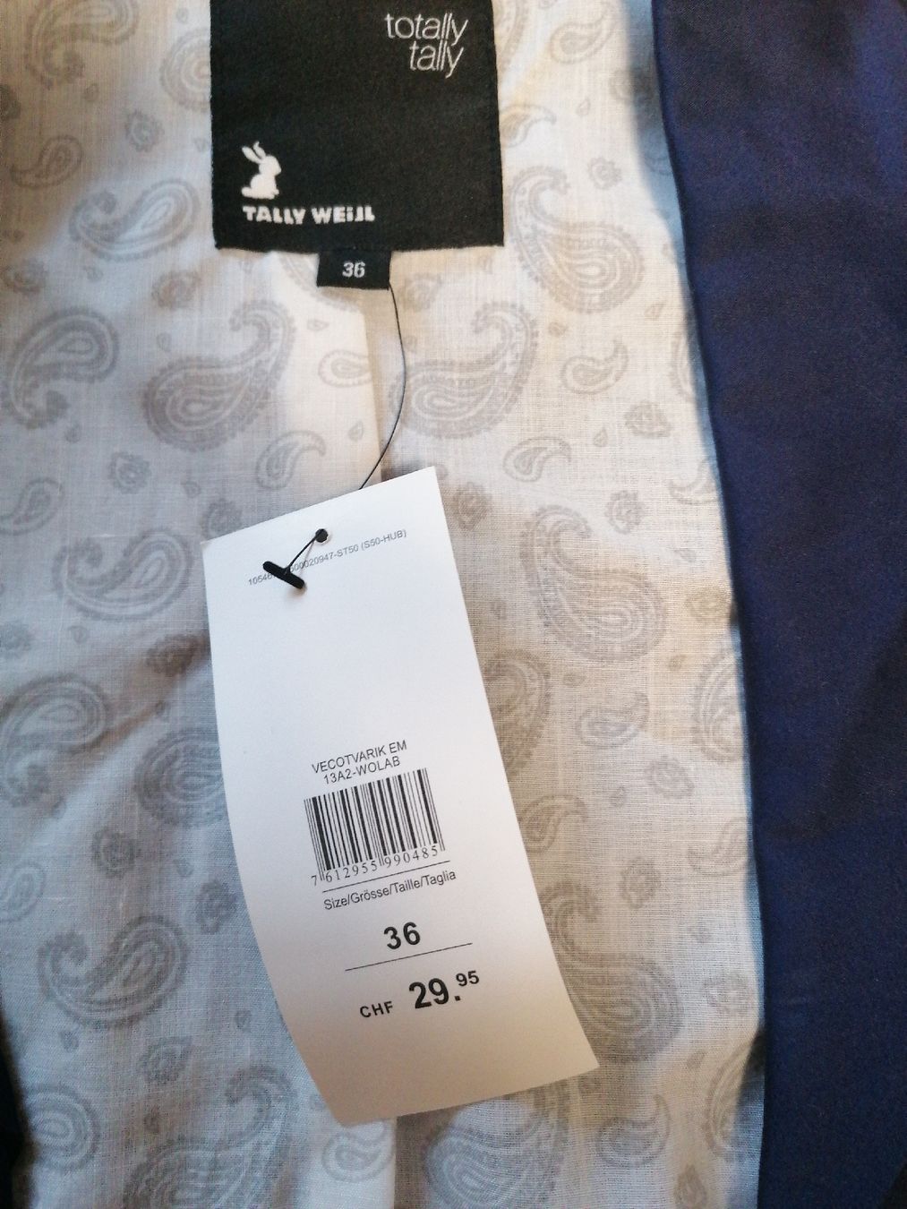 Jacken: Veste élégante bleu marine, taille 36, neuve – Neu und originalverpackt aus Vicques von Dauphine 2