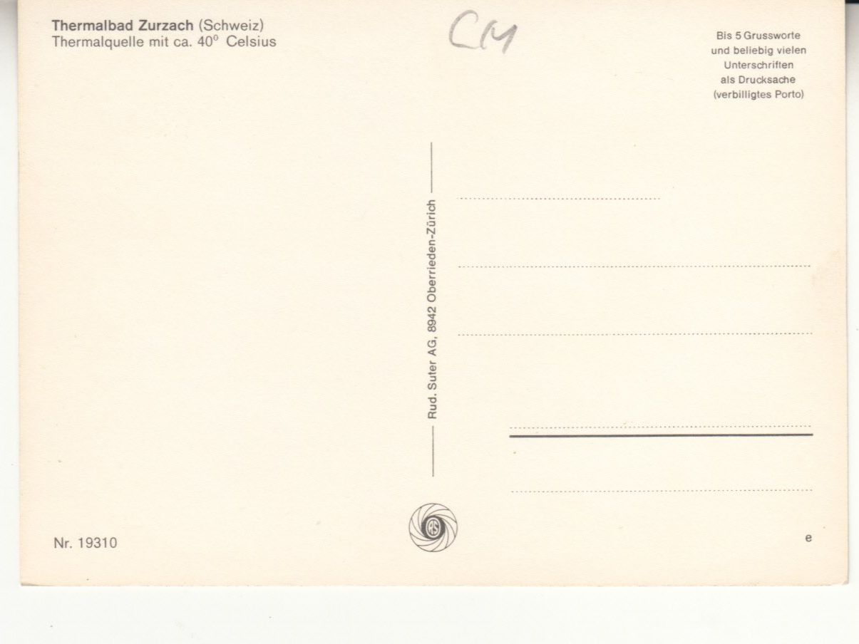 Ansichtskarten: Zurzach ca. 1970 – Gebraucht aus Bürglen TG von StampGraf 1