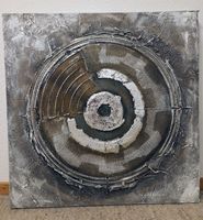Modernes 3D-Strukturbild / Mixed-Media-Kunst auf Leinwand 
