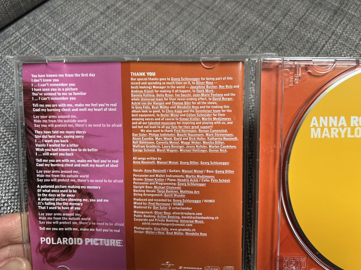 CD: CD / ANNA ROSSINELLI – Usato da Kirchberg BE venduto da Bergdorf16 2