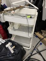 Rollwagen/Bastelwagen weiss mit drei Etagen 