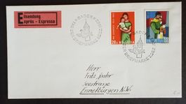 JB23) 1962, Pro Juventute, Blockausschnitt Tag Briefmarken