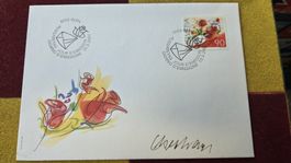2001 FDC Glückwünsche mit Unterschrift