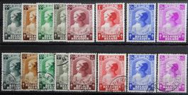 Belgien Kat. 457-464 */gest. 1937 Kat. 20 Euro