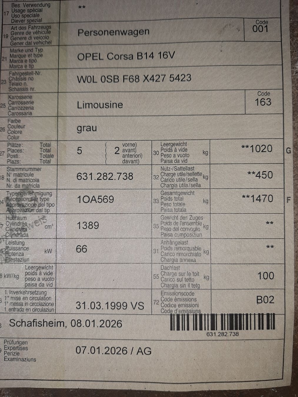 Opel Automobili: Opel Corsa B14 16V  – Difettoso da Oberhof venduto da mat_7vbb 9