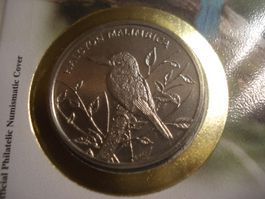 Schöne Tiermedaille "Zügelliest, Vogel" 2014, WWF, S. Tome