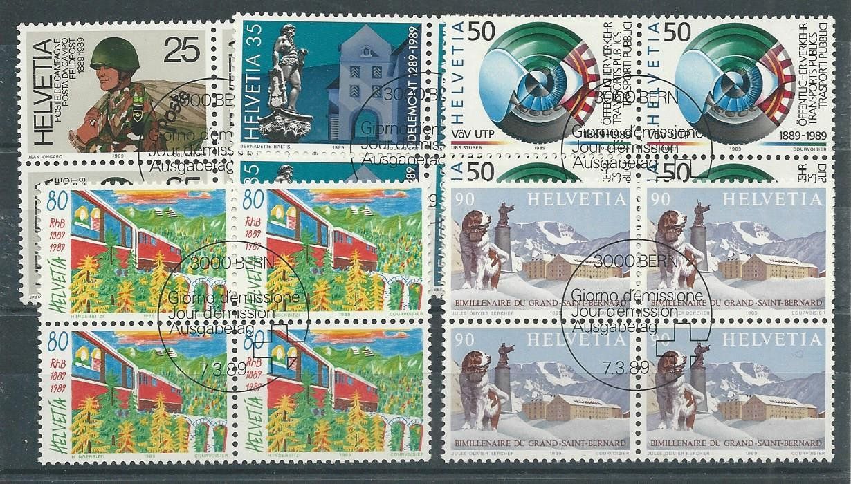 Tutti i francobolli: 1989 Nr. 770-774 ET – Usato da Basel venduto da Melphi