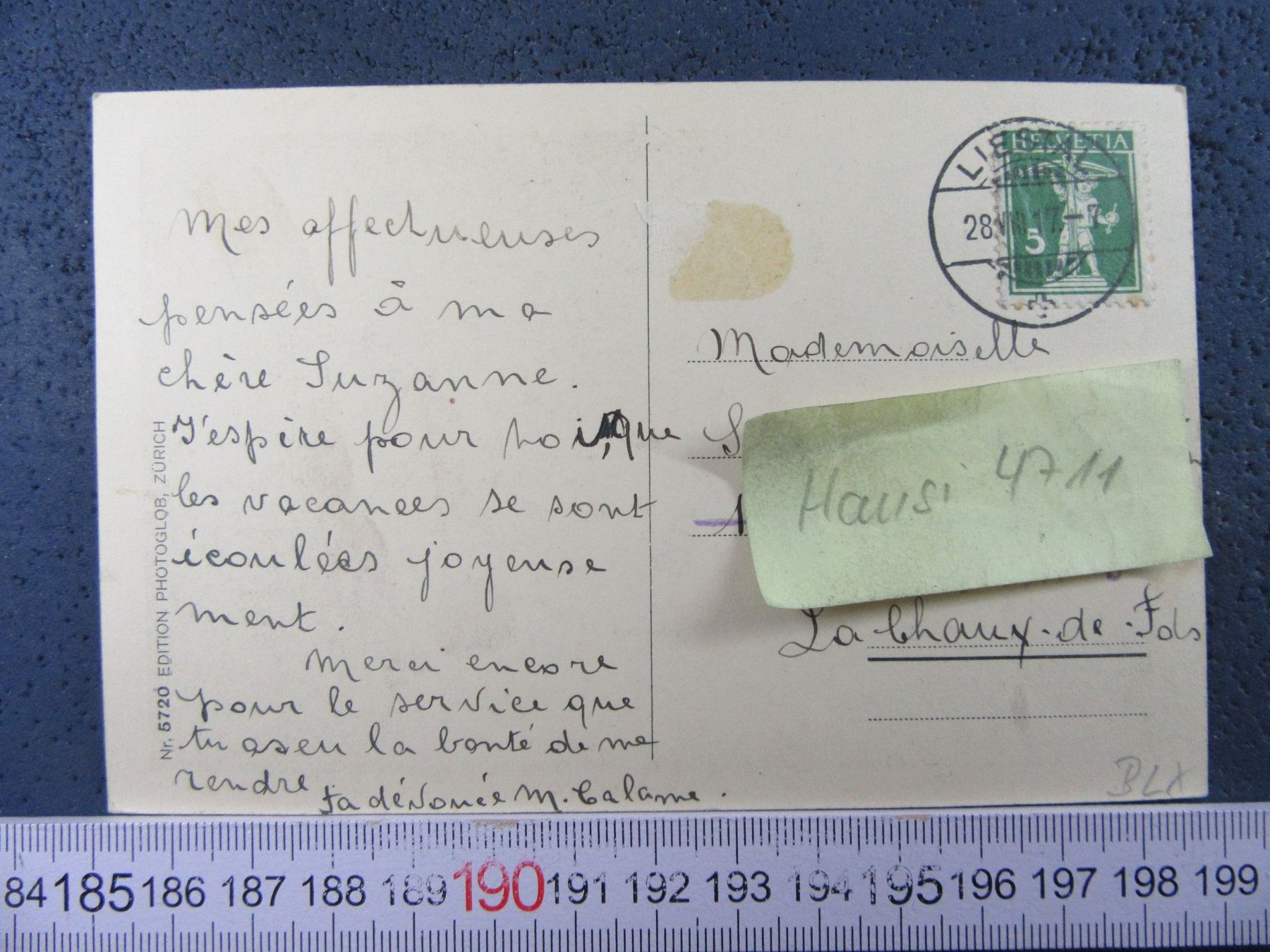 Cartes postales: LIESTAL BL AK 1917 DER KESSEL WASSERFALL – D'occasion à Ettingen par Hausi4711 1