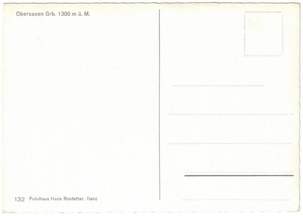 Cartoline postali: Obersaxen - Skilift – Usato da Binningen venduto da Mountainrider 1