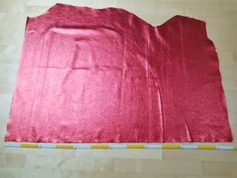 Leder rot metallic (echtes Nappa Rindsleder)
