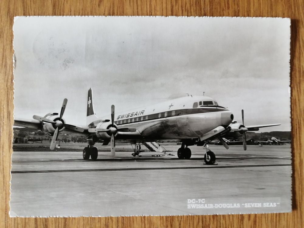 Maquette Avion Douglas DC-7C Par Kaoru Kanetaka, 1959, Rare, Avec Traces