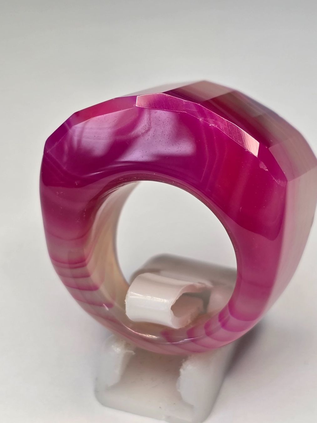 Anelli: Pink crystal Agate Fullstone Fingerring – Nuovo (secondo la descrizione) da Zürich venduto da benedikt12 8