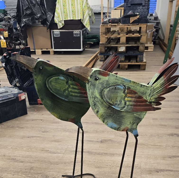 2 Metallvögel Deko Garten Balkon Vögelpaar Kaufen auf Ricardo