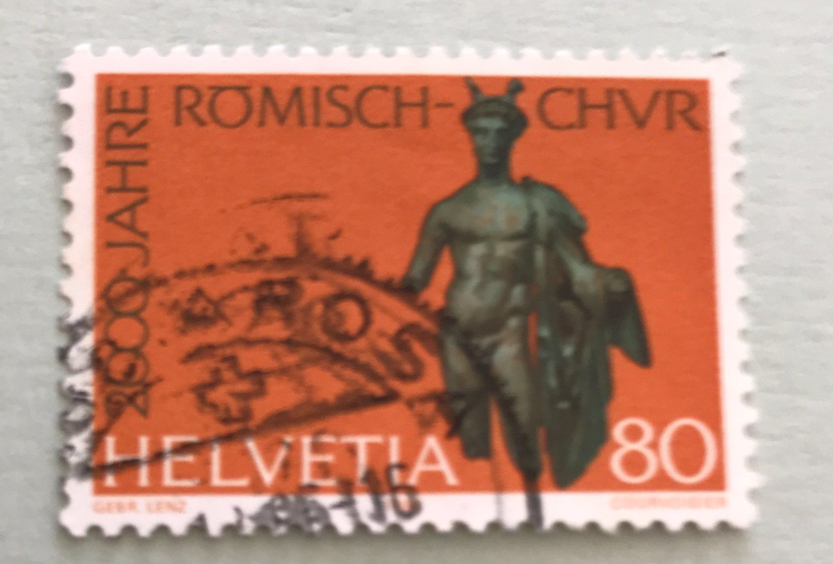 Alle Briefmarken: Nr.722 mit Stempel 2000 j.Römisch-Chur 1986   – Gebraucht aus Aarau von Billa007