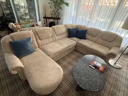Sofa Wohnlandschaft Ecksofa U Form Polstergruppe Sofabett