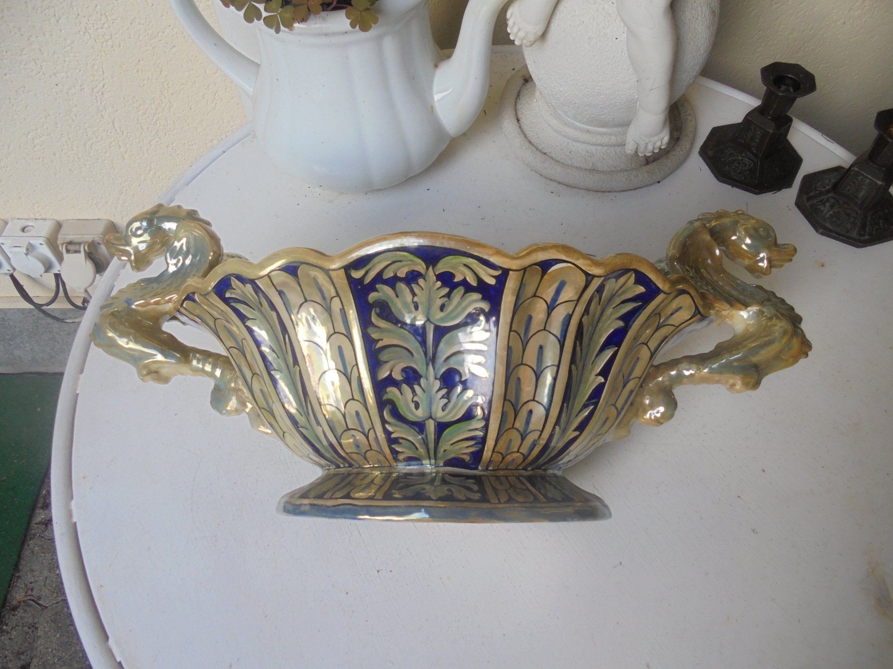 Schalen: Alte, Grosse Früchteschale von ca. 1950-60 – Gebraucht aus Camorino von Hunpete 7