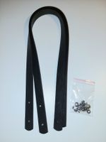 Neu!Taschen-Henkel Set, 2 Stk.:1,8 x 60 cm, +Nieten, schwarz