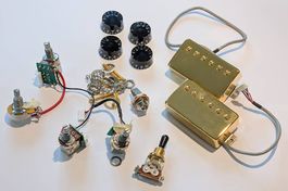 Epiphone Probuckers Gold, switch, boutons, jack, potards
