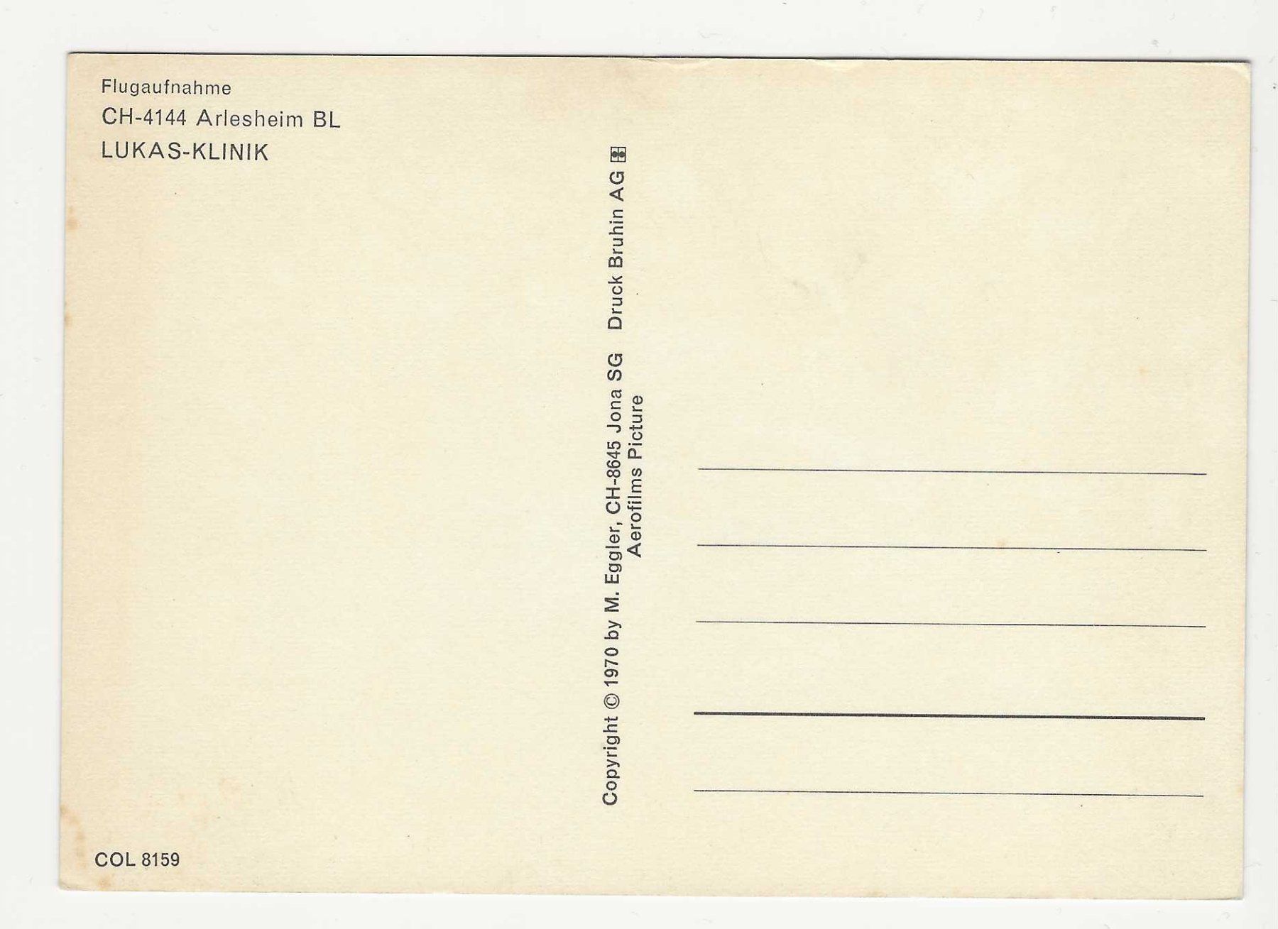 Cartoline postali: LUKAS KLINIK     ARLESHEIM / BL – Usato da Küttigen venduto da rolypo 1